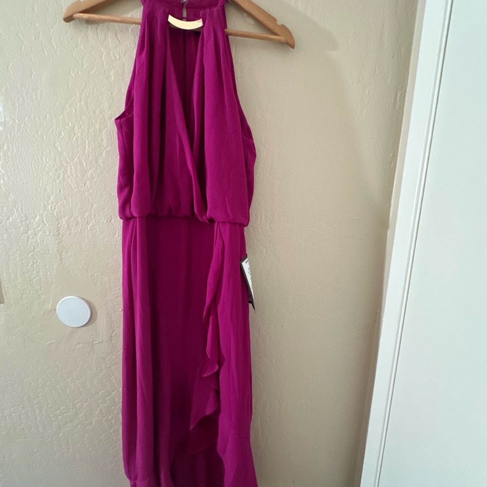 Xscape Pink Halter Sundress for Cocktail Events